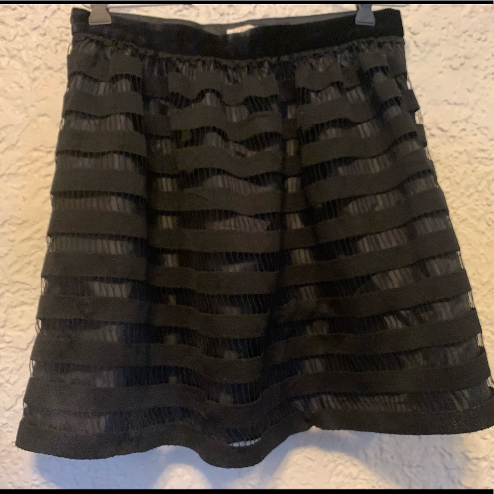 JCREW Grid lace skirt